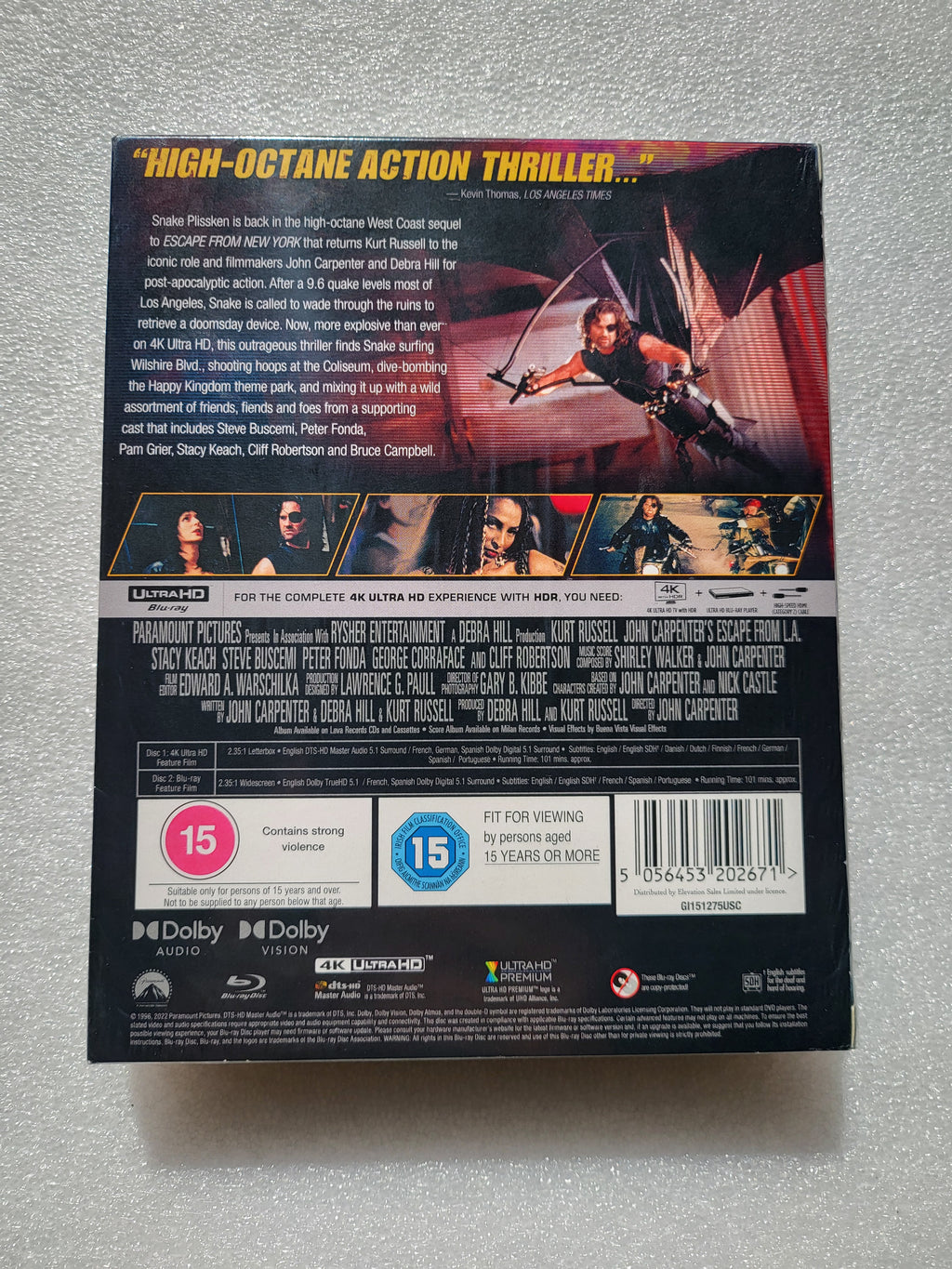 John Carpenters Escape from L.A. 4K/2D Collector’s Edition *Brand New Sealed*