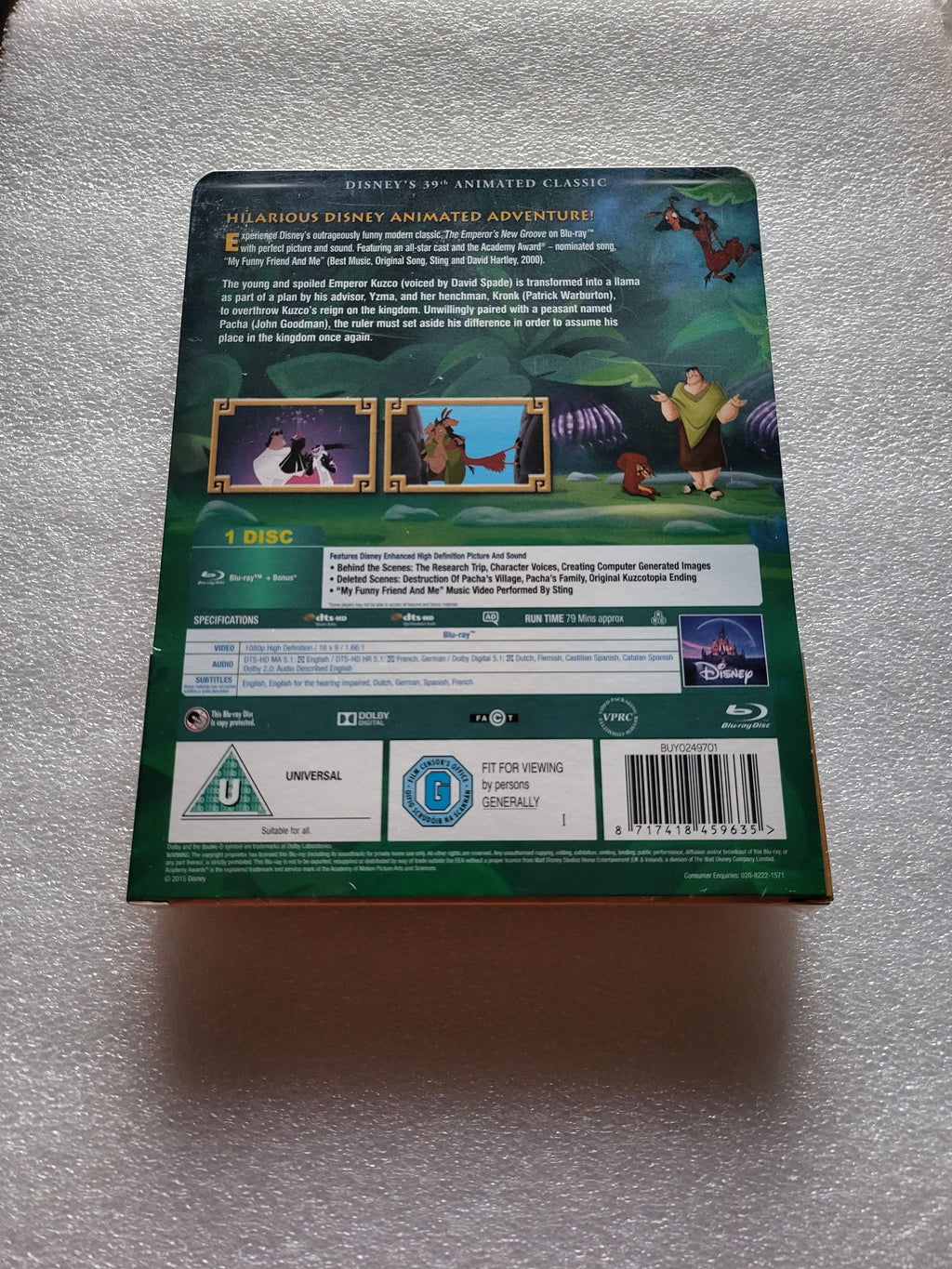 Disney's The Emperors New Groove Zavvi Steelbook *Brand New Sealed*